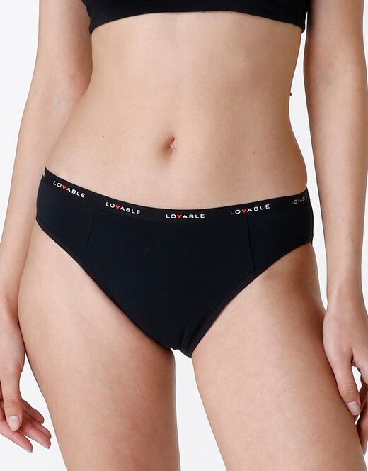 Lovable NUOVO Slip da ciclo lavabile in cotone biologico certificato, colore nero, per flusso medio Affare Del Giorno