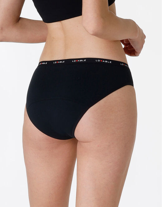 Lovable NUOVO Slip da ciclo lavabile in cotone biologico certificato, colore nero, per flusso medio Affare Del Giorno