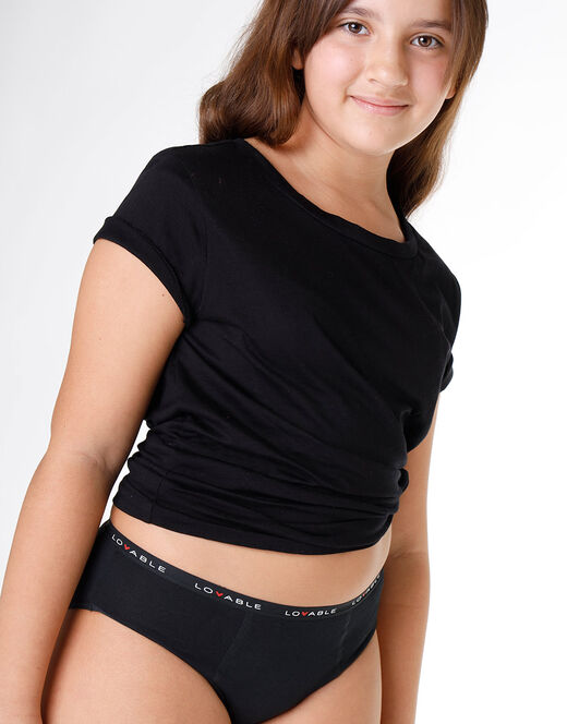 Lovable Slip da Ciclo per Adolescenti MY FIRST PERIOD PANTIES, flusso Medio, Nero Novità