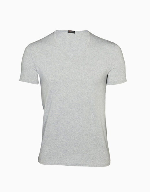 Lovable T-Shirt Cotton Stretch in cotone elasticizzato scollo a V, grigio melange Saldi Di Fabbrica