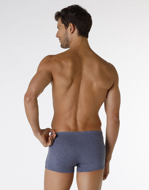 Lovable Boxer Rephined Cotton Modal, blu melange In Saldo