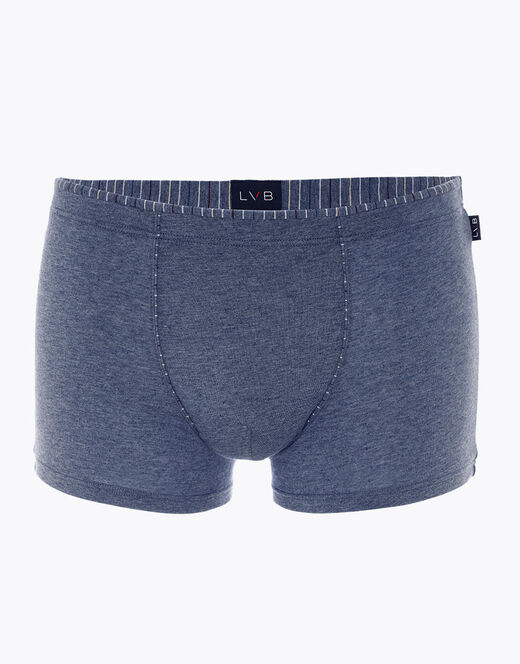 Lovable Boxer Rephined Cotton Modal, blu melange In Saldo