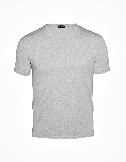 Lovable T-Shirt uomo con scollo a V profondo Supima Premium Cotton, grigio melange Spedizione Gratuita