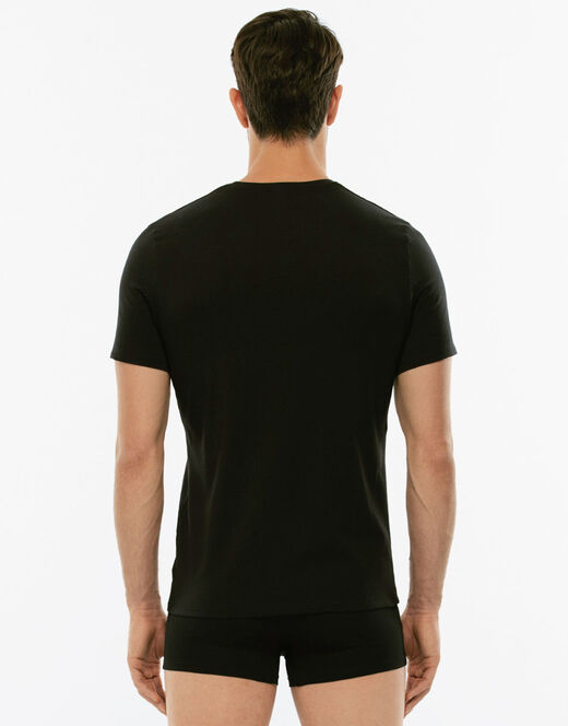 Lovable T-shirt girocollo Supima Premium Cotton in cotone elasticizzato, nero Fino Al -60%