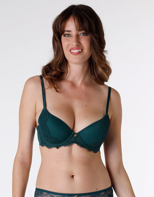 Lovable Reggiseno imbottito con ferretto Beauty Lace in pizzo e tulle, ottanio 2025