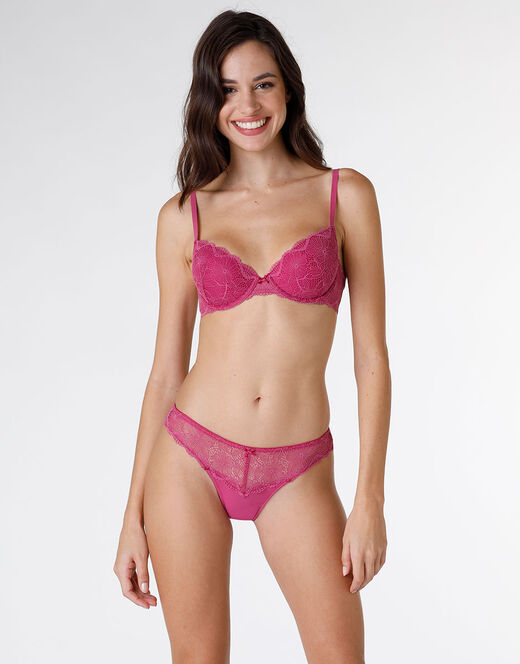 Lovable Reggiseno imbottito con ferretto Pretty Lace in pizzo, rosa sorbetto Vendita