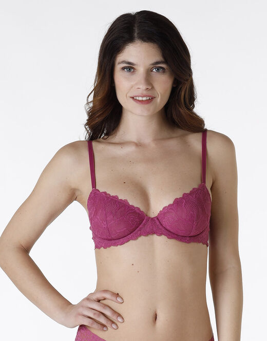 Lovable La Senza - Reggiseno con ferretto Obsession Lace in pizzo, malva Qualità Garantita