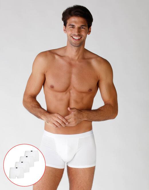 Lovable Boxer in cotone elasticizzato, confezione x4 bianco Vendita
