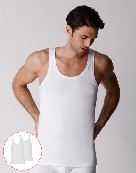 Lovable Canotta uomo in cotone biologico, confezione x2 bianco Qualità Garantita
