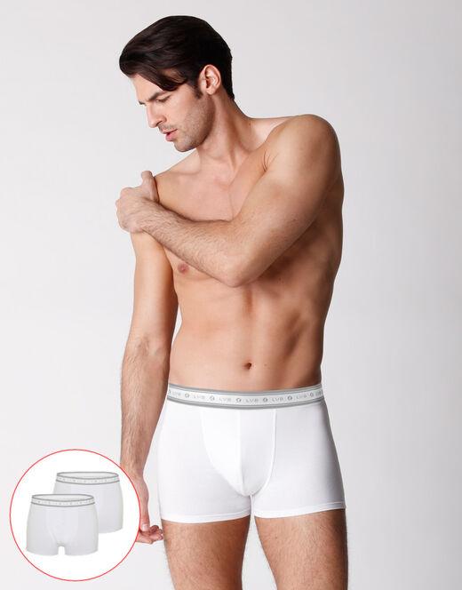 Lovable Boxer bipack uomo in cotone biologico, bianco Negozi Online