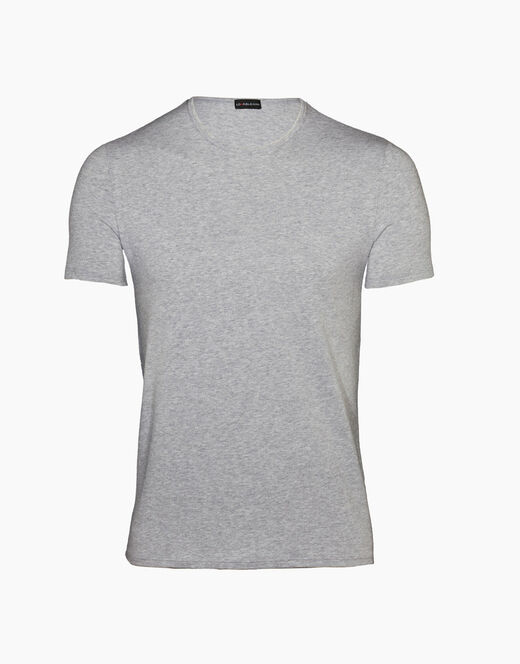 Lovable T-Shirt girocollo Cotton Stretch in cotone elasticizzato, grigio In Saldo