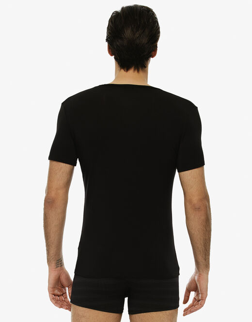 Lovable T-shirt uomo con scollo a v in micromodal, nera 2025