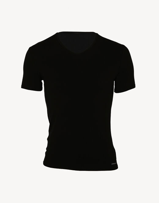 Lovable T-shirt uomo con scollo a v in micromodal, nera 2025