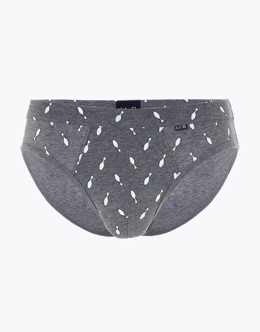 Lovable Slip Printed Stretch Cotton in cotone elasticizzato, grigio melange stampato Sconto