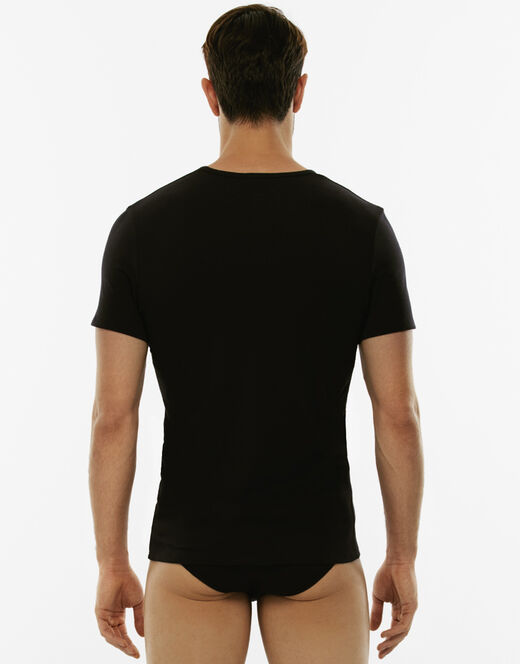 Lovable T-Shirt girocollo Cotton Stretch in cotone elasticizzato, nero Economico