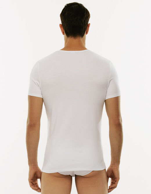 Lovable T-Shirt girocollo Cotton Stretch in cotone elasticizzato, bianco Saldi