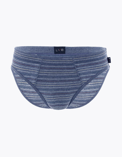 Lovable Slip Rephined Cotton Modal, blu melange a righe In Saldo
