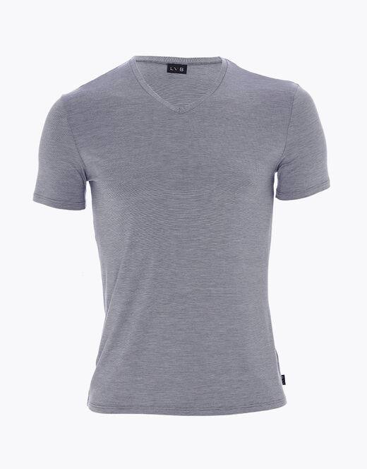Lovable T-shirt con scollo a V Micromodal Fil a Fil, grigio melange 2025