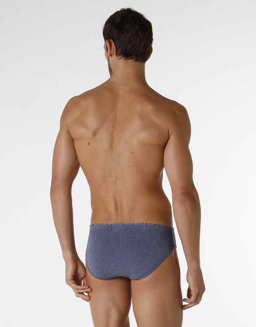 Lovable Slip Rephined Cotton Modal, blu melange Italy