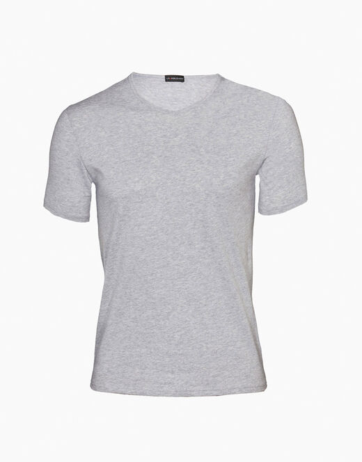 Lovable T-shirt 100% cotone Pure Cotton con scollo a V, grigio melange 2025