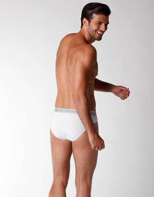 Lovable Bipack slip uomo 3D Evolution in jersey cotone e lycra, bianco Nuovo