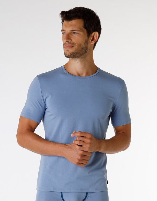 Lovable T-Shirt girocollo in cotone e modal, azzurro polvere Qualità