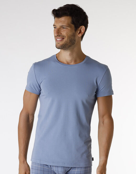 Lovable T-shirt uomo in Stretch Cotton - Azzurro Polvere Vendita