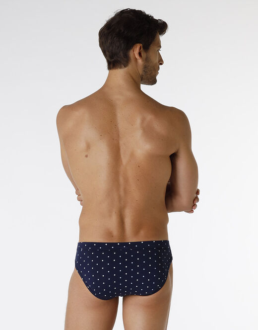Lovable Slip Classic Cotton Modal, blu navy con stampa geometrica Spedizione Gratuita