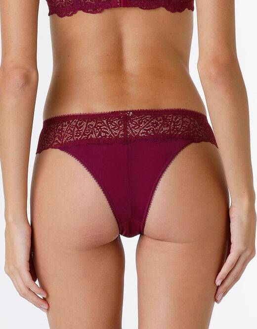 Lovable Brasiliano Exquisite Lace in pizzo e microfibra, bordeaux Sconto di tempo limitato