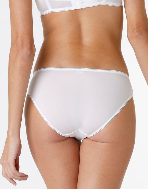 Lovable Slip Stylish Lace in microfibra e pizzo, bianco Vendita Economica