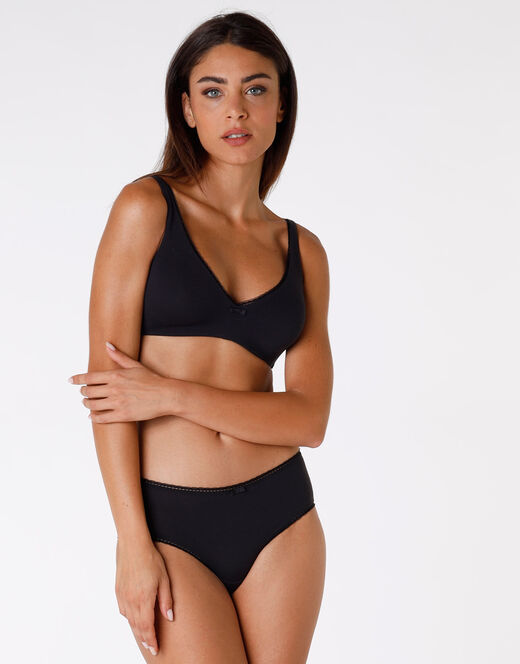 Lovable Reggiseno senza ferretto, My Bio Comfort, in cotone biologico certificato, nero Sconto