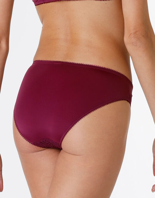 Lovable Slip Exquisite Lace in pizzo e microfibra, bordeaux Vendita Calda