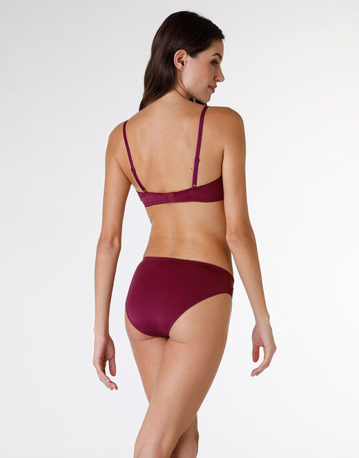 Lovable Slip Exquisite Lace in pizzo e microfibra, bordeaux Vendita Calda
