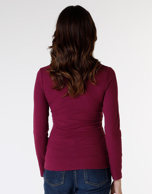 Lovable Maglia manica lunga Basic Soul, bordeaux Nuova