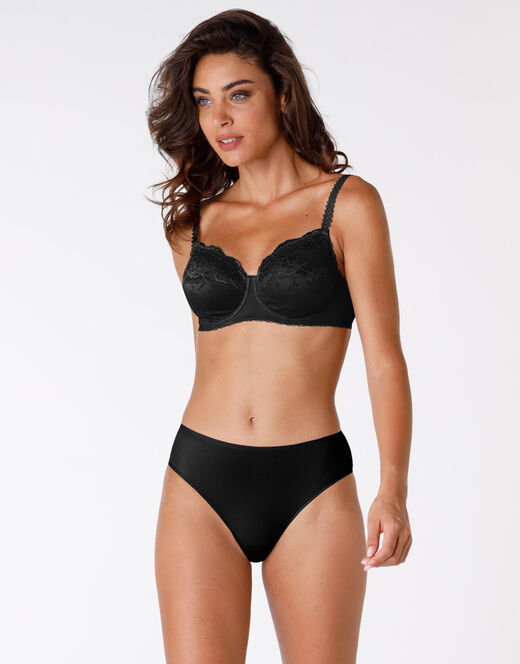 Lovable Reggiseno con ferretto senza imbottitura Exuberance, nero, in pizzo. Alto sostegno Economico