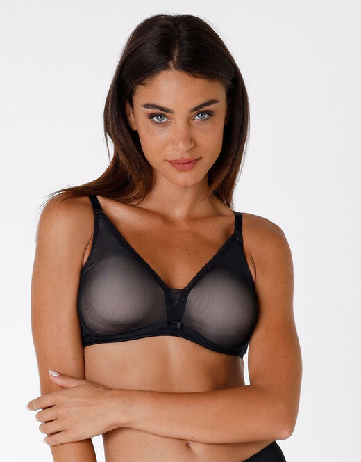 Lovable Reggiseno senza ferretto Tonic Lift in pizzo e tulle, nero Offerte