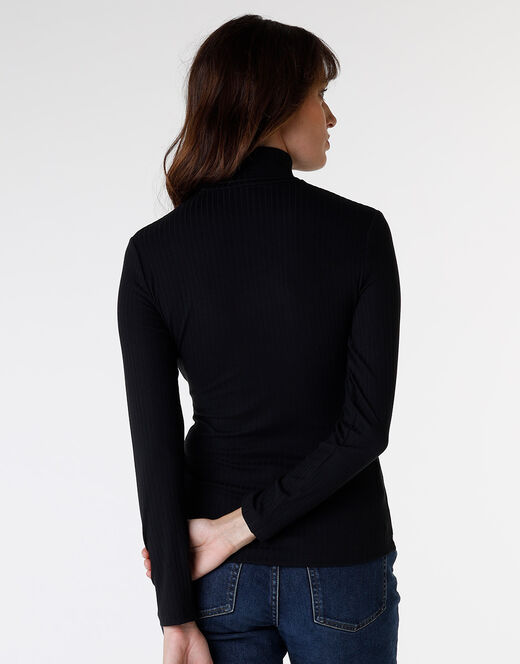 Lovable Maglia donna a maniche lunghe e collo lupetto, nero Pezzi Unici