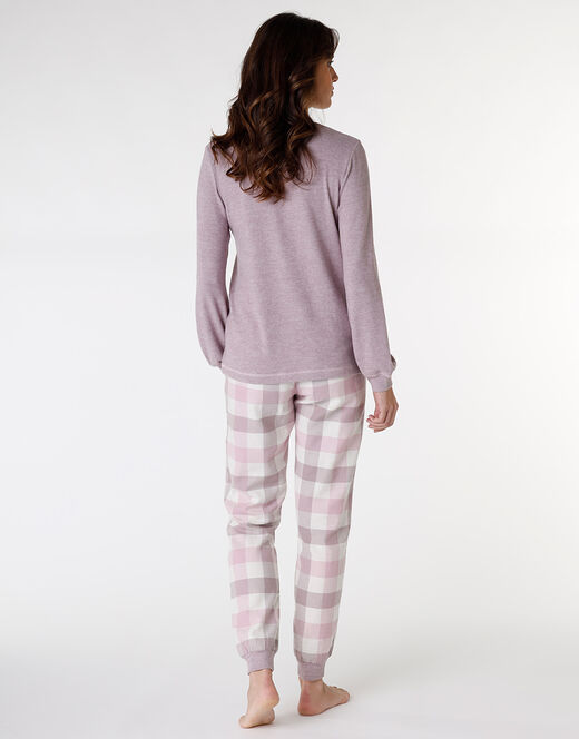 Lovable Homewear chiuso in flanella di cotone, rosa grigio Acquista Ora