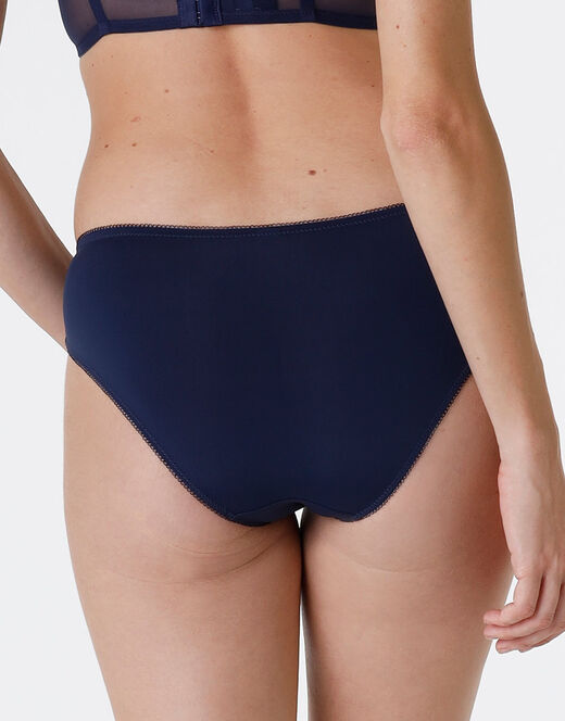 Lovable Slip Striped Lace in pizzo e microfibra, blu scuro Offerta