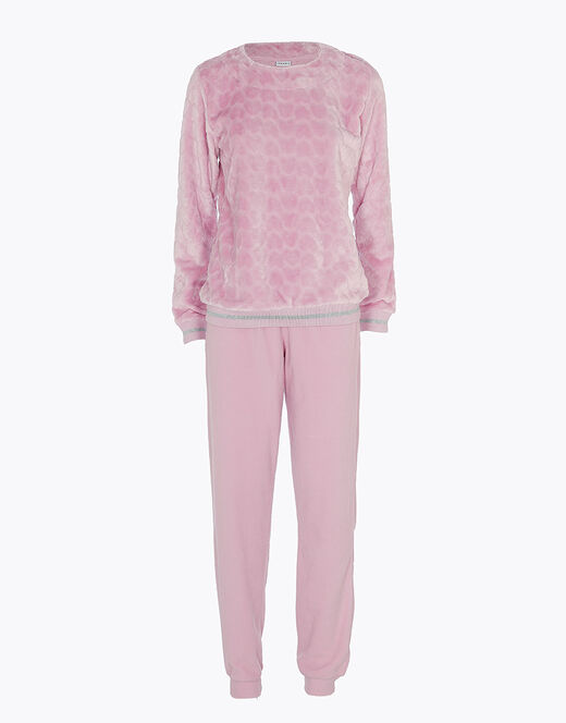 Lovable Homewear in pelliccetta e pile, rosa polvere Vendita Calda