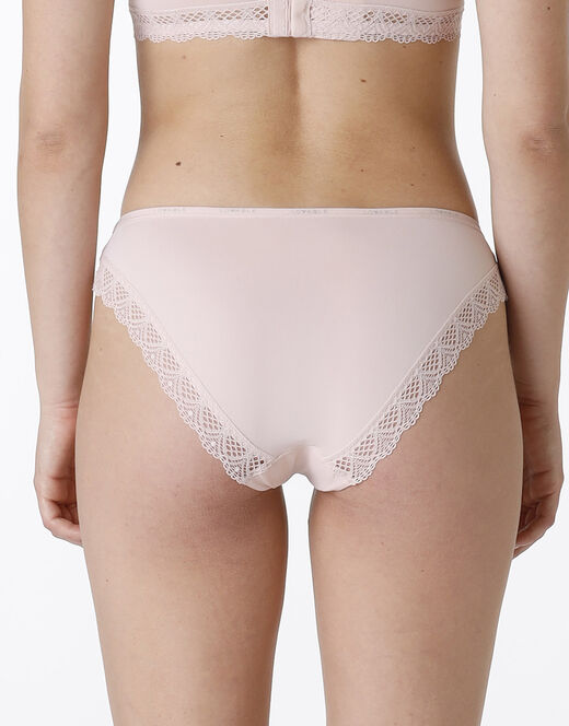 Lovable Slip Smooth Fancy in microfibra, pizzo e cotone, neutro Moda