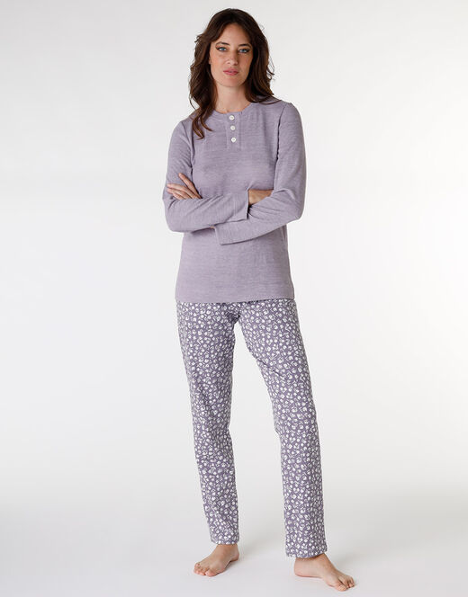 Lovable Pigiama in interlock di cotone, tornado con stampa a fiori Sconto