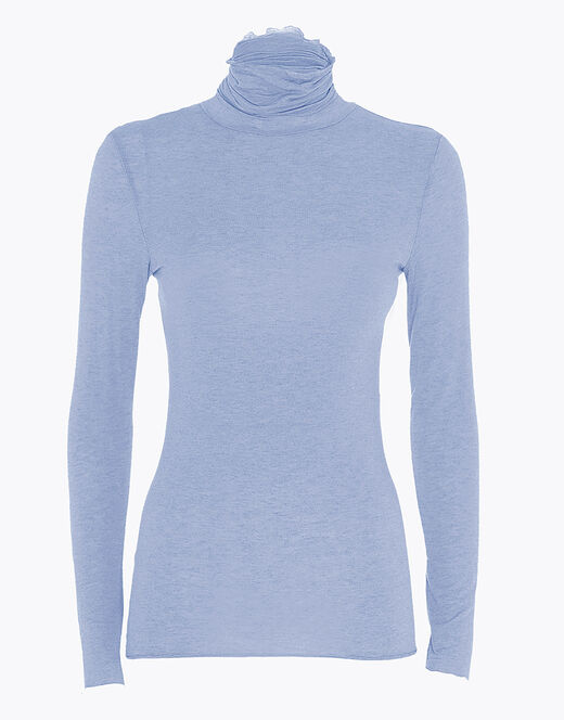 Lovable Maglia a collo alto e manica lunga in modal e cashmere, ortensia Italy