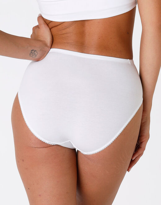 Lovable Slip midi Lovely Charme bianco in cotone elasticizzato con pizzo Promozione Limitata