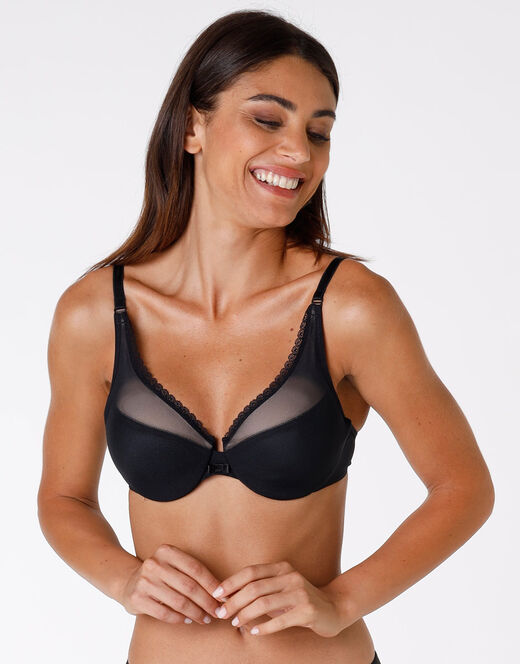 Lovable Reggiseno con ferretto Tonic Lift in pizzo e tulle, nero Acquista Ora