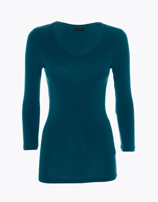Lovable Maglia con manica a 3/4 effetto thermal Basic Soul, ottanio Affare Del Giorno