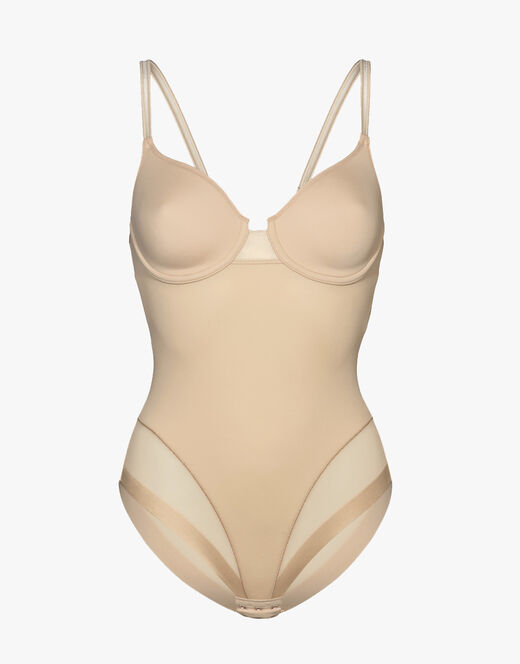 Lovable Body contenitivo con ferretto in microfibra e tulle Millenium Equilibre, skin Italy