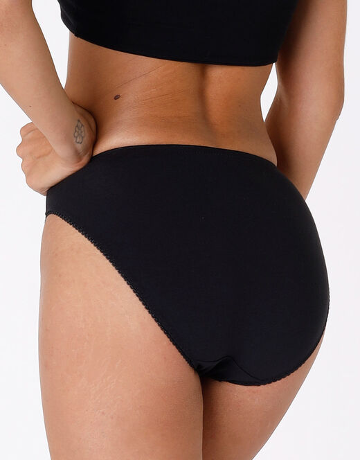 Lovable Slip mini sgambato Lovely charme nero in cotone elasticizzato con pizzo Affare Del Giorno