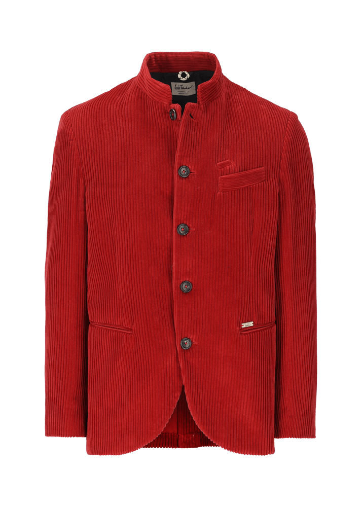 Luis Trenker Blazer in velluto a coste con colletto alla coreana Lusandretto Negozi Online