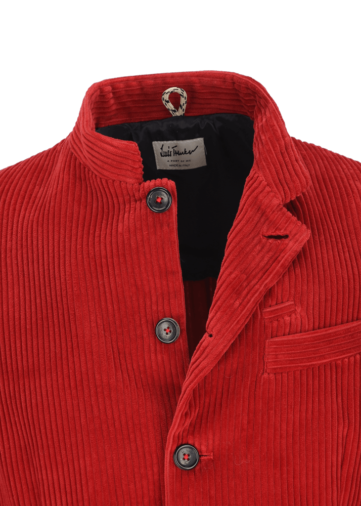 Luis Trenker Blazer in velluto a coste con colletto alla coreana Lusandretto Negozi Online